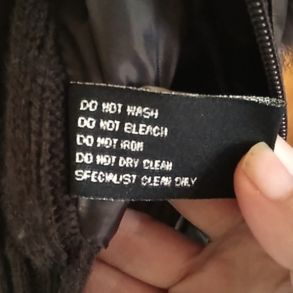 COPY - Jennyfer .J Sz S Brown Rabbit Fur Jacket - Picture 9 of 9